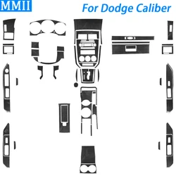 For Dodge Caliber 2007 2008 Carbon Fiber Gear Shift Air Outlet Window Lift Switch Panel Set Car Interior Accessories Sticker