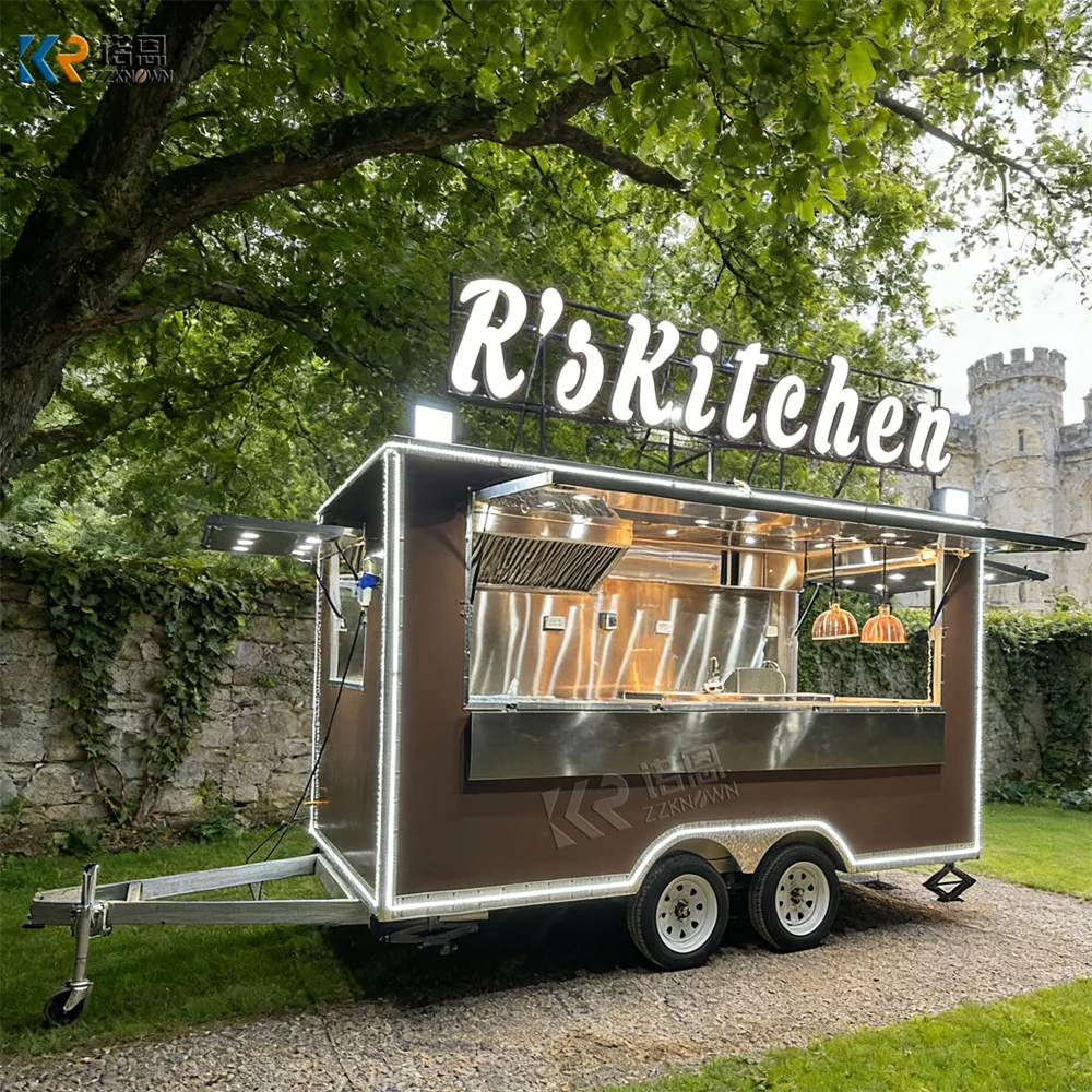 

Mobile Kitchen Street Concession Coffee Pizza BBQ Food Bar Trailer Catering Truck Mobile Food Truck Fully Equipped