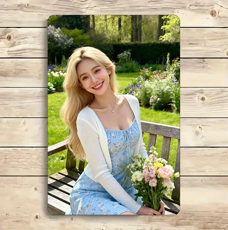 

Modern Metal Wall Decor 7.87x11.8in - 2D Flat Iron Art with Pre-Drilled Holes, Weatherproof for Living Room Office Outdoor Decor