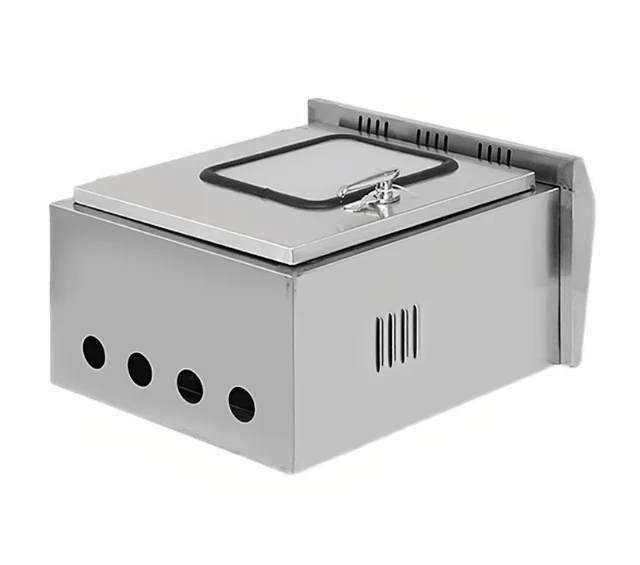 Stainless Steel Double Door Electrical Box, Outdoor Waterproof Weatherproof Enclosure with Lock for Power Distribution