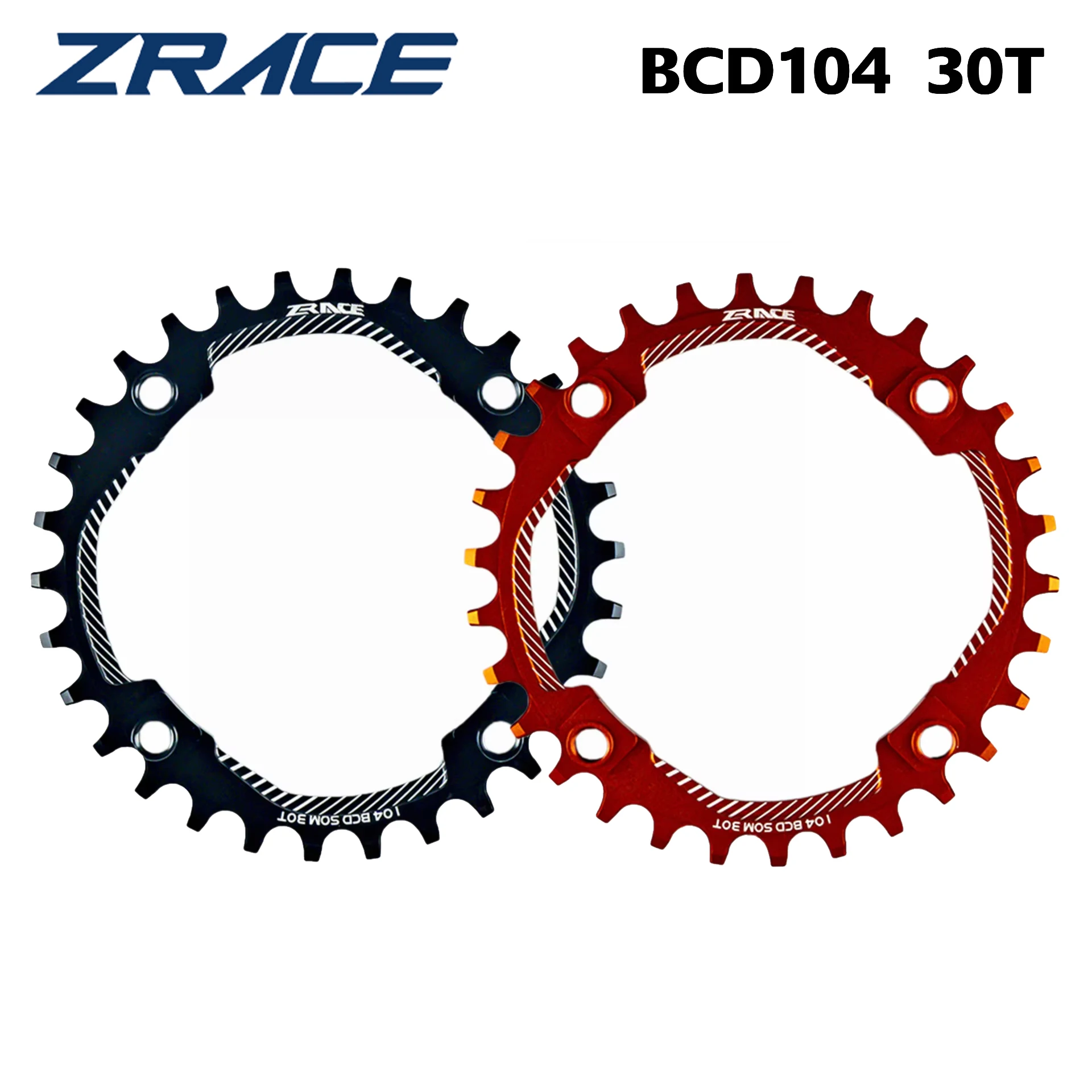 

2020 ZRACE Chainrings Chainwheels BCD104, 30T, Narrow Width tooth AL7075 CNC for MTB