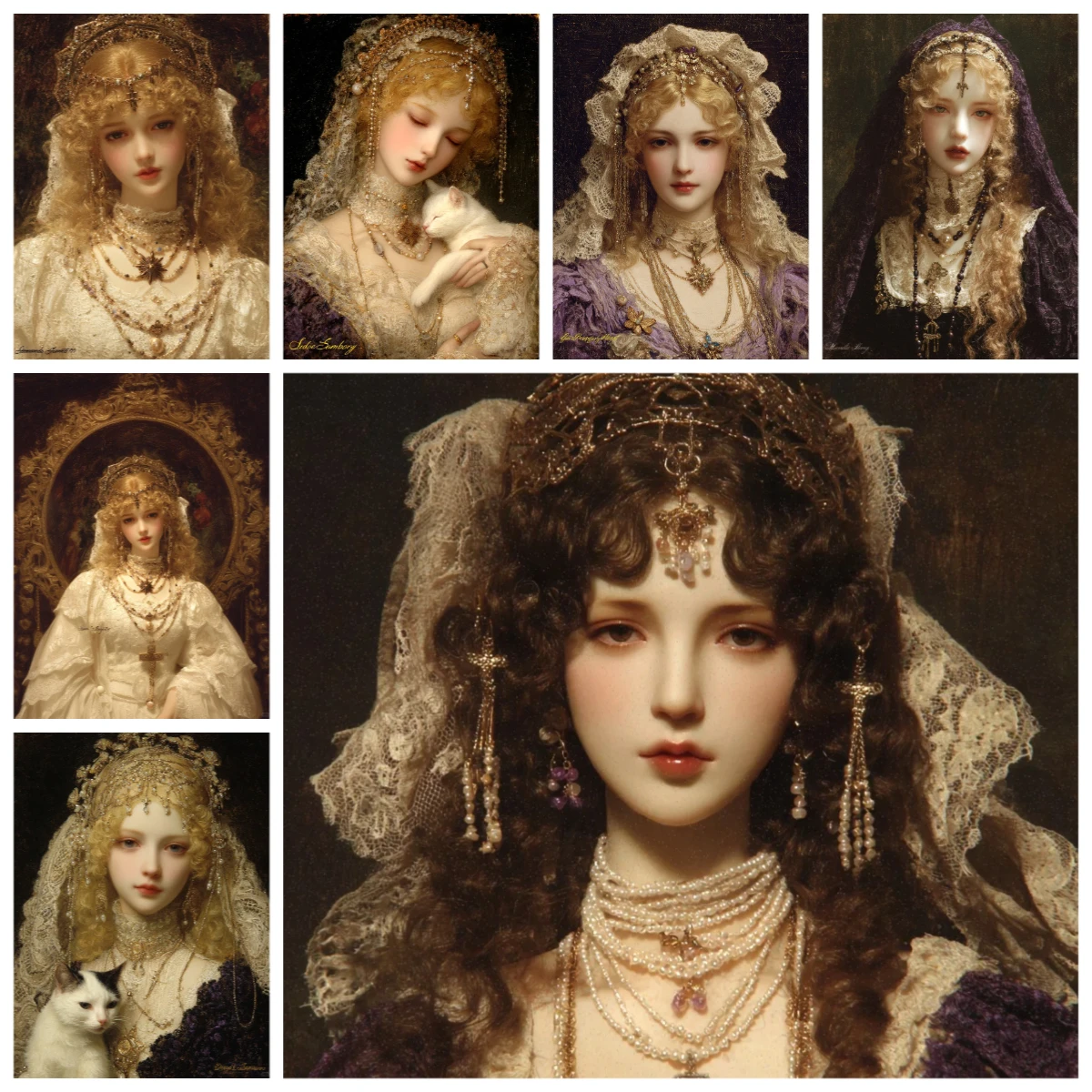 quebra-cabeca-vintage-neoclassico-de-500-pecas-retrato-de-noiva-vitoriana-presente-antiestresse
