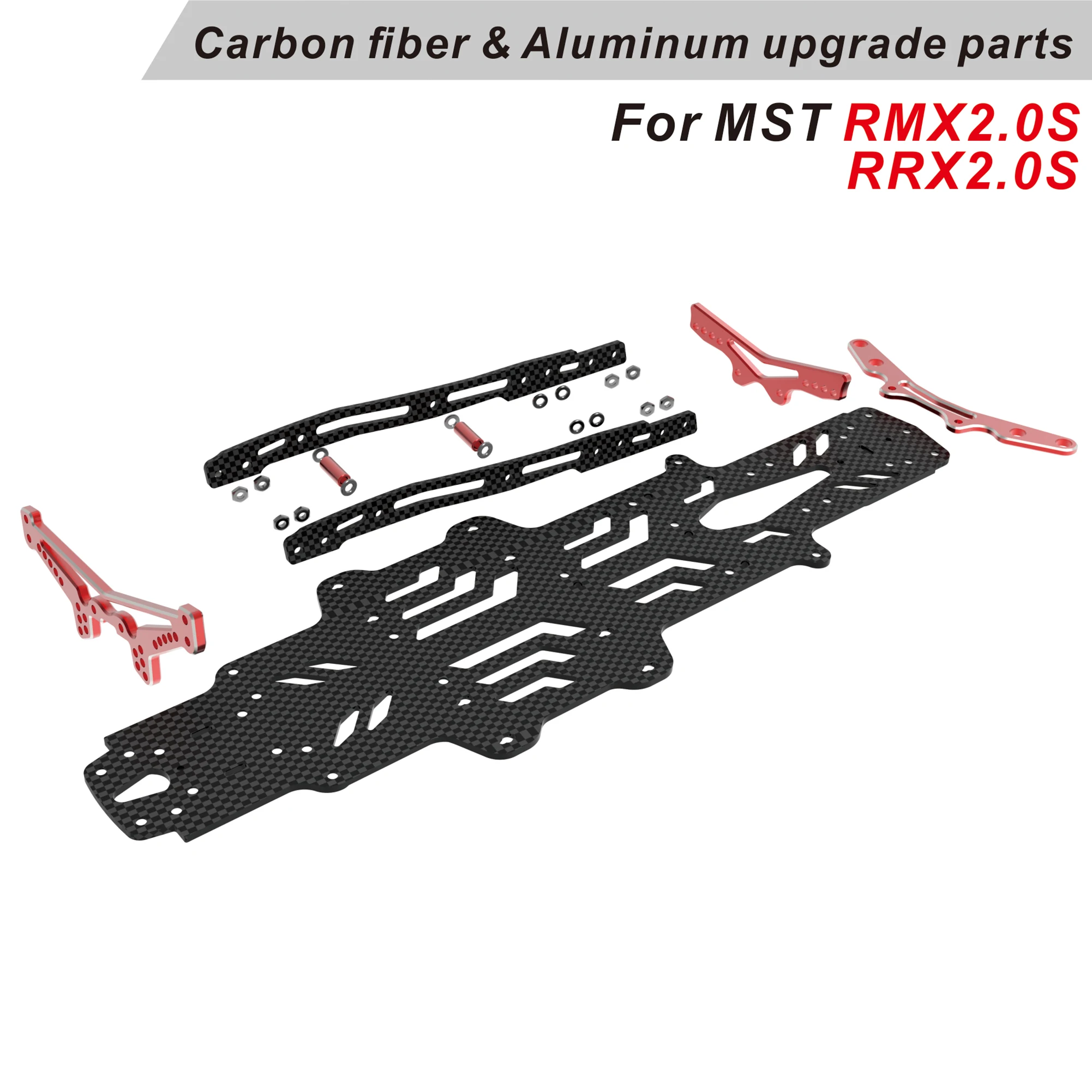 High quality 1:10 drift RC Car Carbon Fiber & Aluminum Upgrade Kit for For MST RMX2.0S/MST RRX2.0S