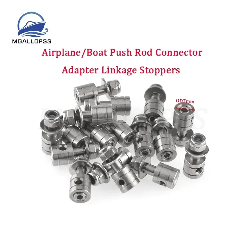 

10pcs Remote Control Boat/Airplane Push Rod Connector Adapter Linkage Stoppers For Connecting Servo Arm or Pull Rod