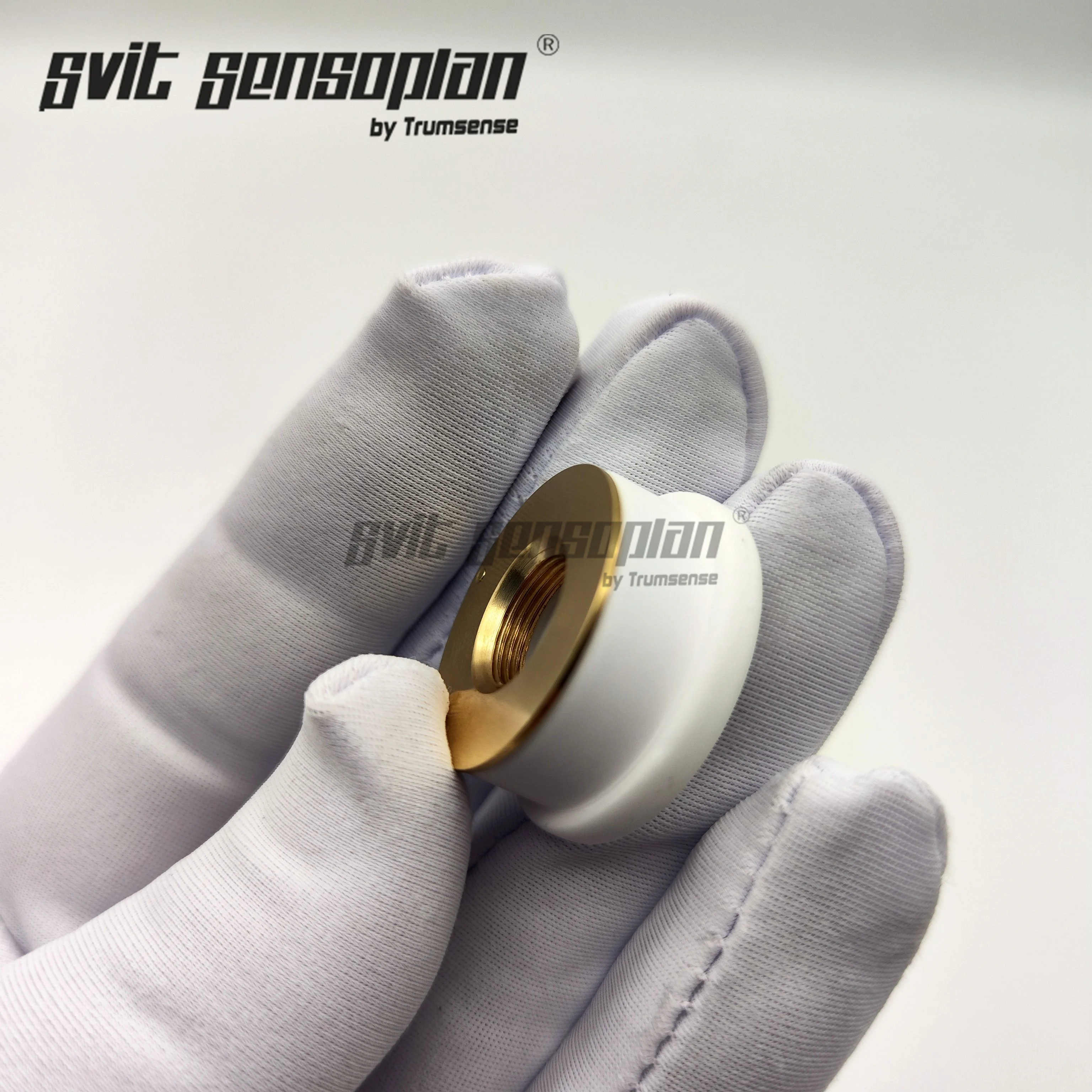 Gold Coating Ceramic Ring Used for Optical Fiber Laser Cutting Machine 24.5 X 28mm Precitec KT B2 CON for Most Popular Machine