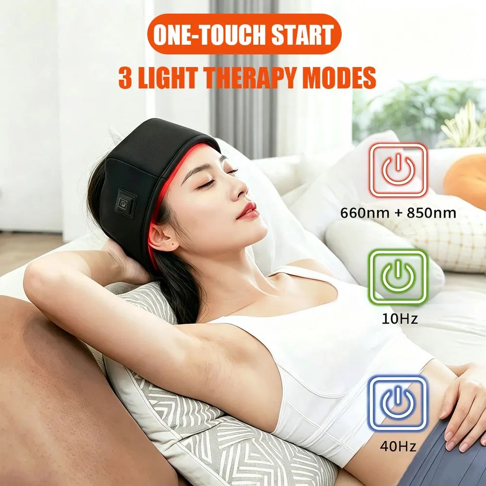 NIR Infra Therapy Helmet Cap 660nm 830nm Phototherapy Device Hair Growth Regrowth Targeting Head Infrared LED Red Light Hat - view 4