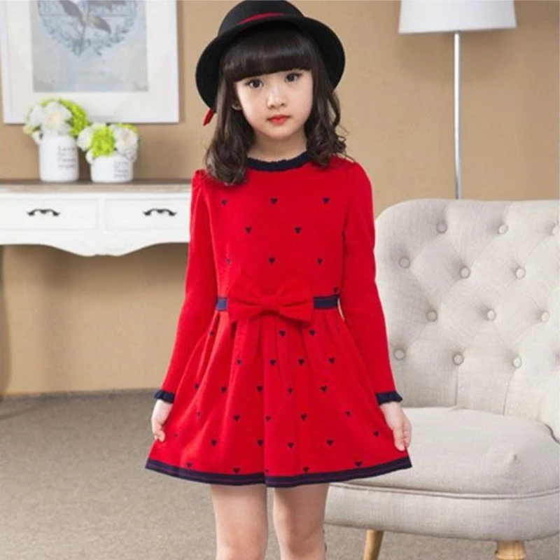 2026 Autumn Winter Bow Heart Patchwork Princess Dress Korean Elegant Women Dress 3