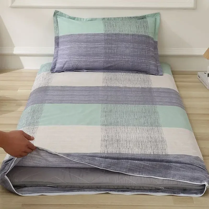 WOSTAR-Juste de Protection de Matelas Entièrement Fermée avec Fermeture Éclair, Imprimé Géométrique, pour Bébé et Couple, Drap de Lit Simple et Double