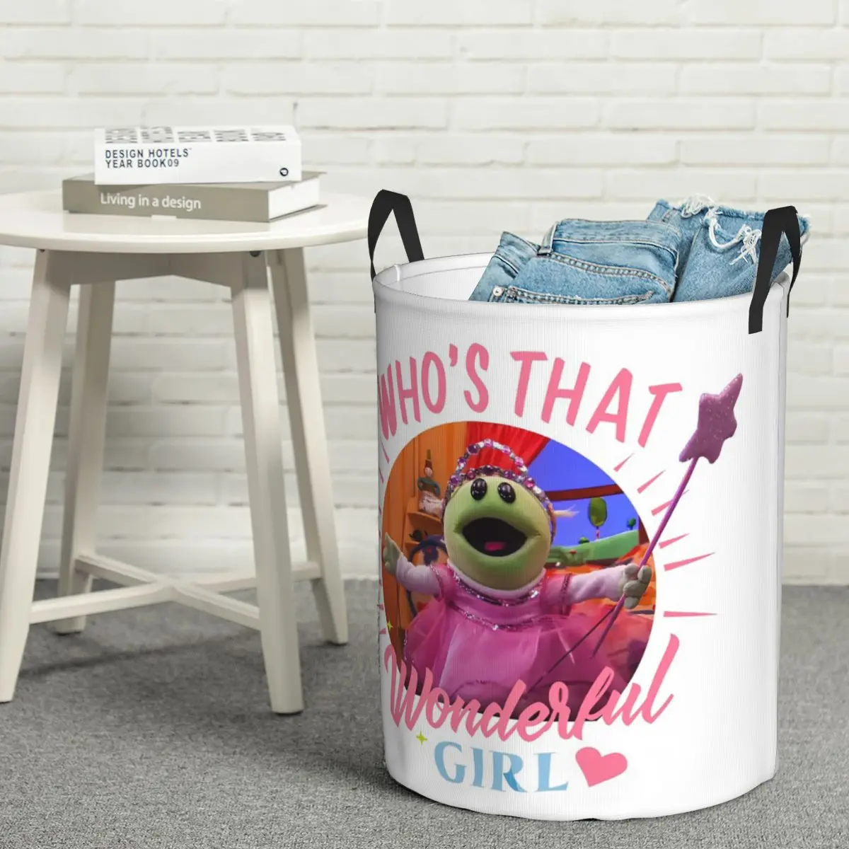 Cesto para Ropa Sucia Nanalan Who's That Wonderful Girl, Cesto Plegable para Ropa Sucia, Cesto de Almacenamiento Grande, Cesto para Lavar Ropa de Niños, Organizador para el Hogar