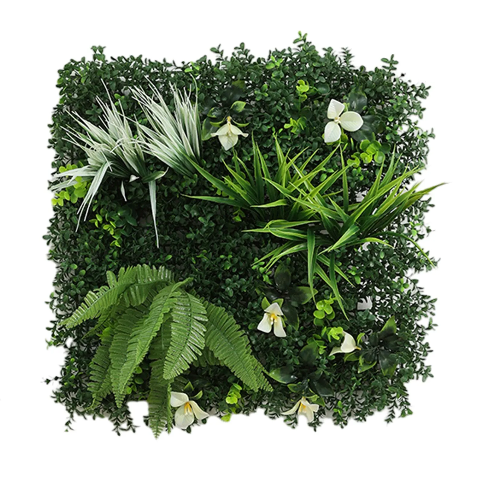 Künstliche Pflanzenwand, wiederverwendbar, Gras-Hintergrund, Wandpaneel, Kunststoff, Garten, Gras, Blumenwand, gefälschte grüne Pflanze, zum Aufhängen von Zaun