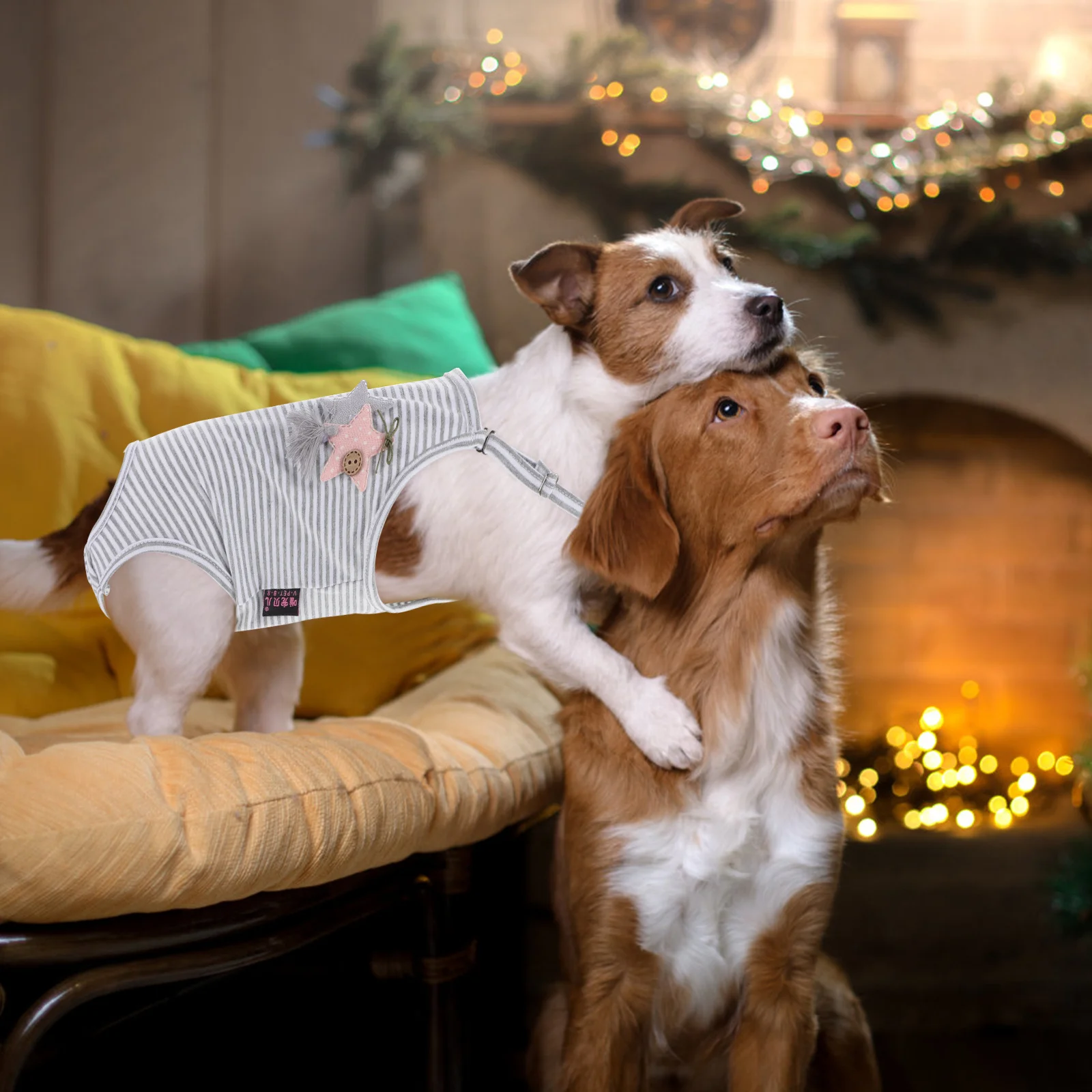 

Puppy Diaper Dog Sanitary Pantie Premium Cloth Comfortable Absorption Permeability Pet Supply Dog Diaper Pet Supply