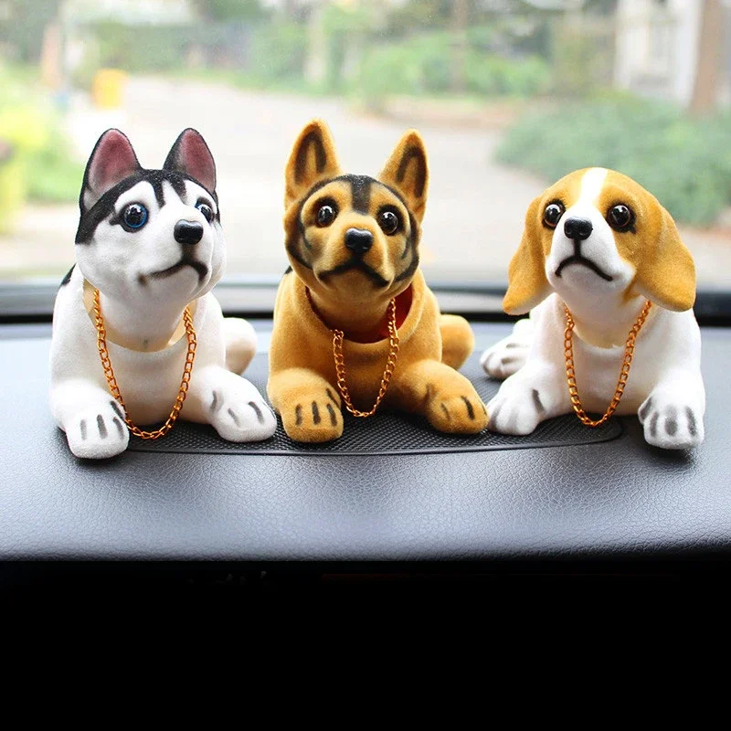 1pc Automotive Accessories Shake Head Dog Animal Doll Interior