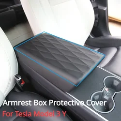 Armrest Box Cover para Tesla Model 3 Y, tampa protetora do console central, instalação TPE Snap-in, acessórios do modelo