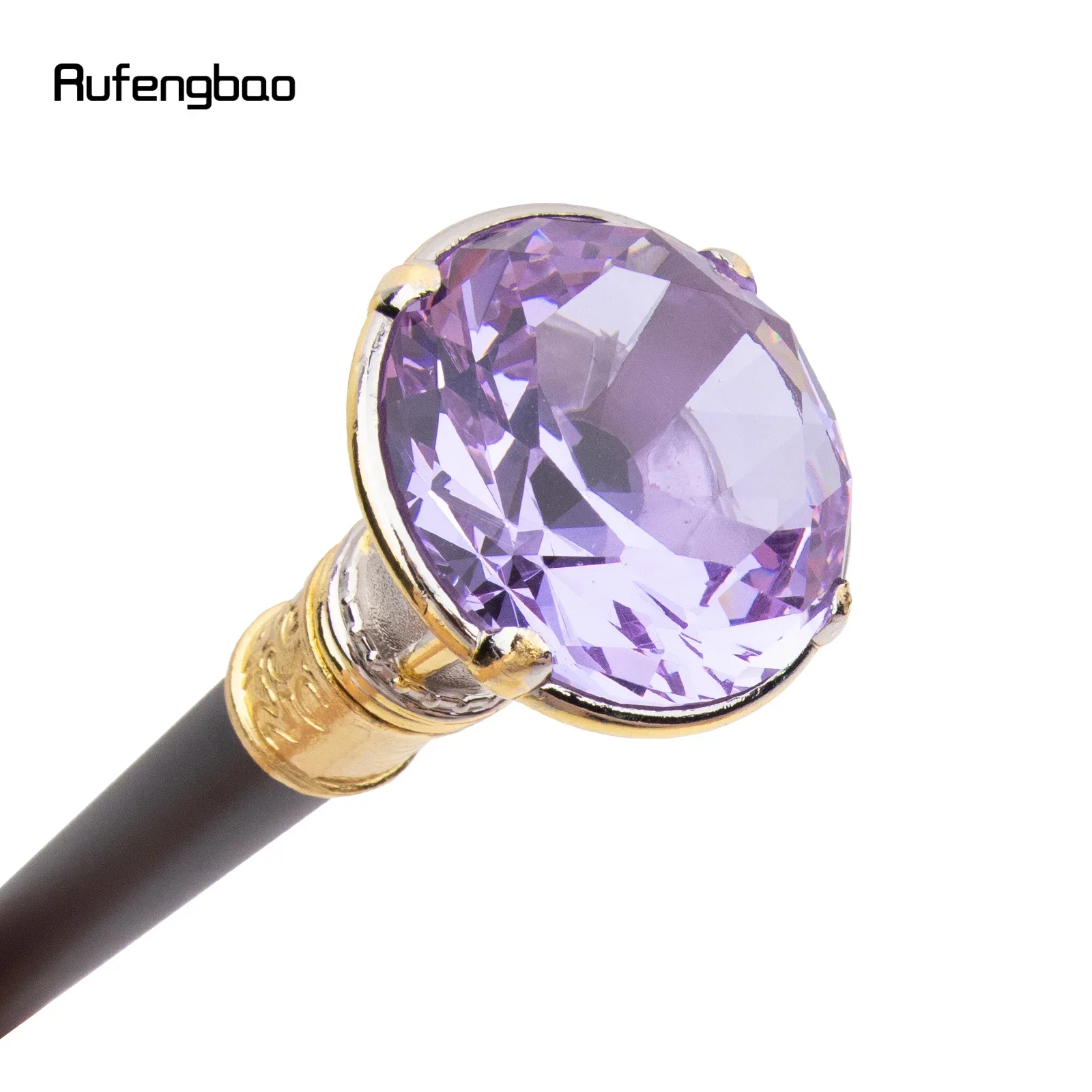 Licht Paars Diamant Type Gouden Witte Riet Mode Decoratieve Stok Cosplay Riet Knop Crosier 90cm Prestaties Podium Riet