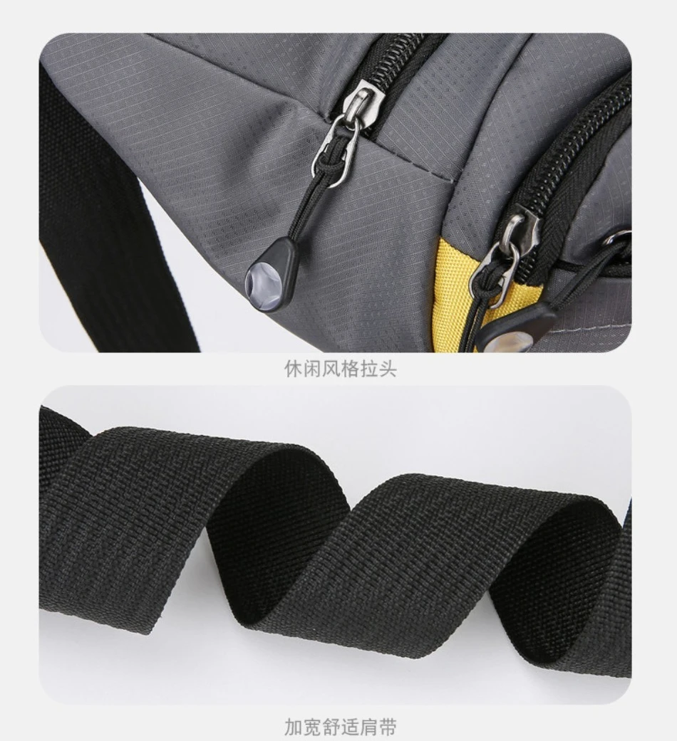 Multifunktionale Outdoor-Sport-Hüfttasche für Herren, große Kapazität, mehrschichtige Umhängetasche, verdickte modische Brusttasche – Detail 26