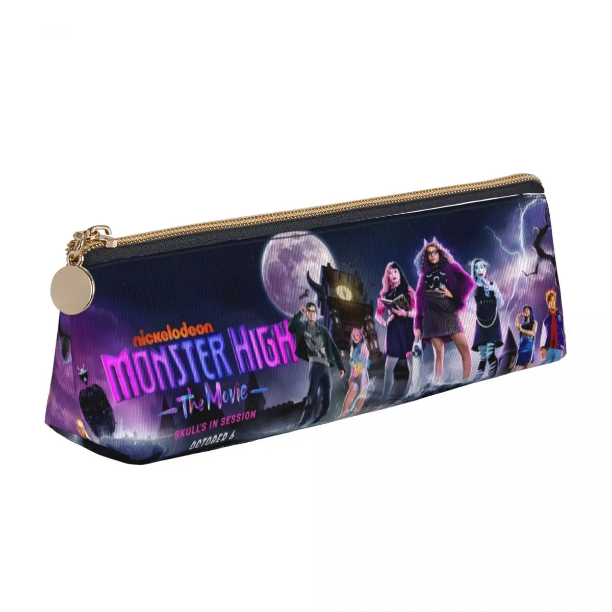 Monsters Highs Pencil Case The Movie Cool Triangle Pencil Box Boy Girl Fashion Cool University School Pencil Cases Supplies