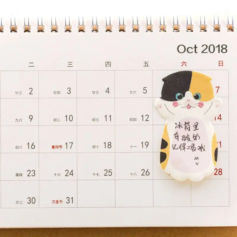 for Cat Series Sticky Note Student Message Sticker Times Memo Pad Scrapbooking School Label Stationery