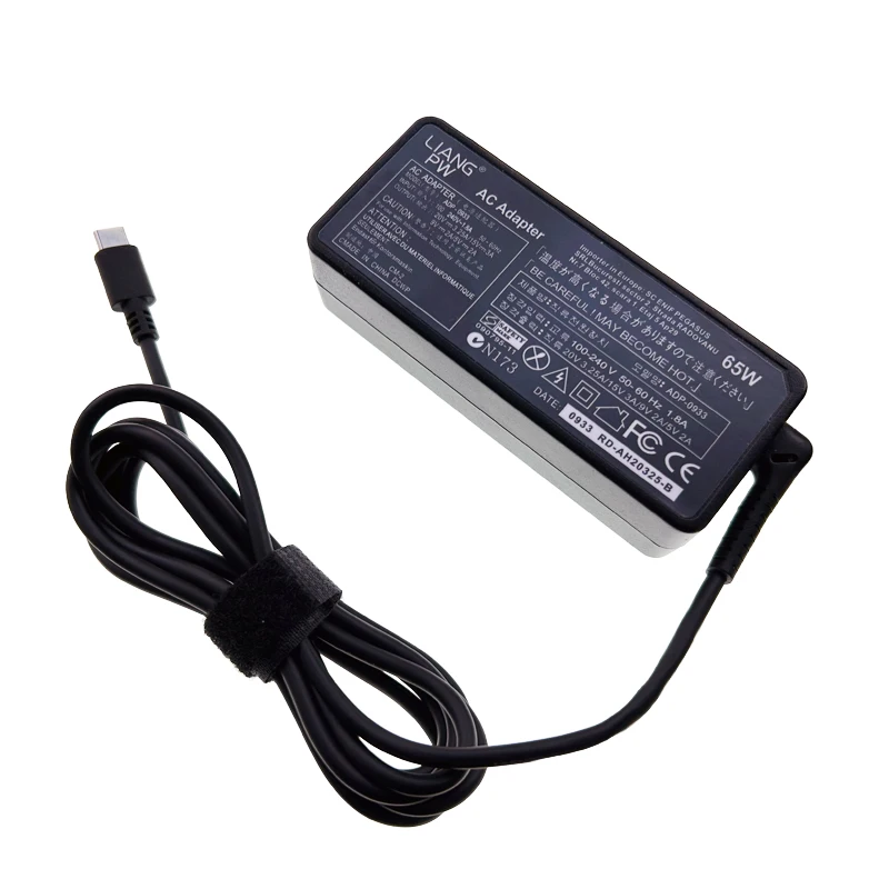 Cargador Universal USB tipo C, adaptador de corriente para ordenador portátil y teléfono móvil, 20V, 3.25A, 65W