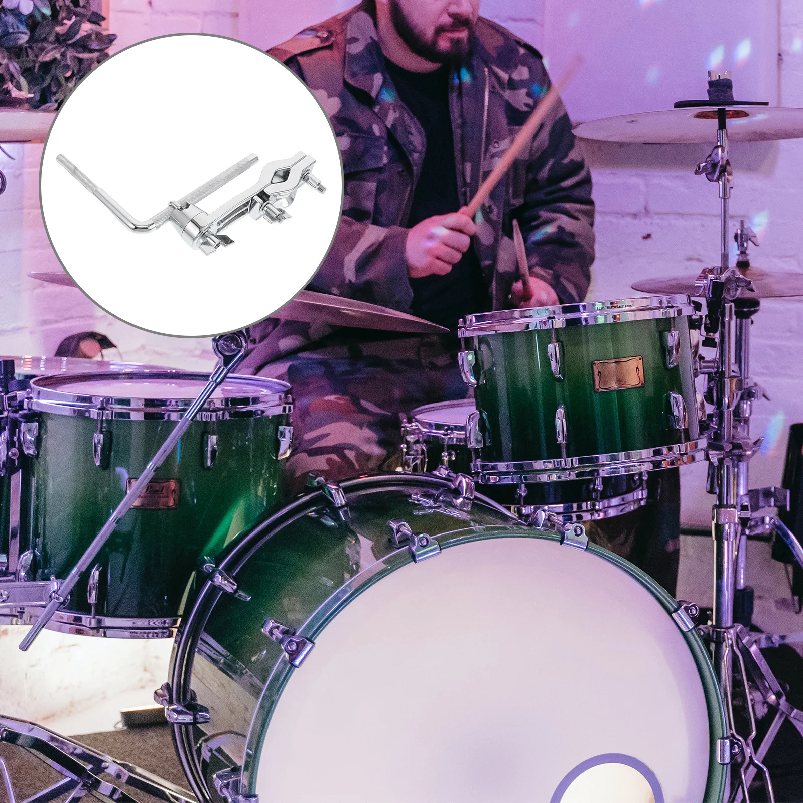 

Bass Drum Drum Rack Mount Cowbell Extension Clamp Adjustable Stable Accessories Percussion Cymbal Extension Stand