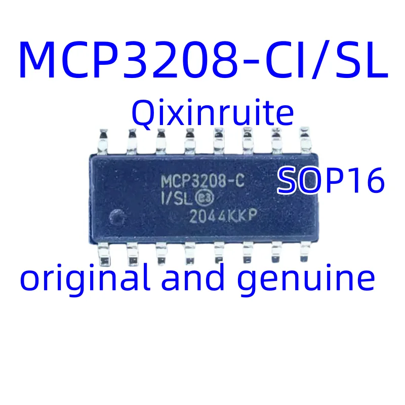 

Qixinruite Original new MCP3208-BI/SL MCP3208-CI/SL SOP16 12-bit analog-to-digital converter IC