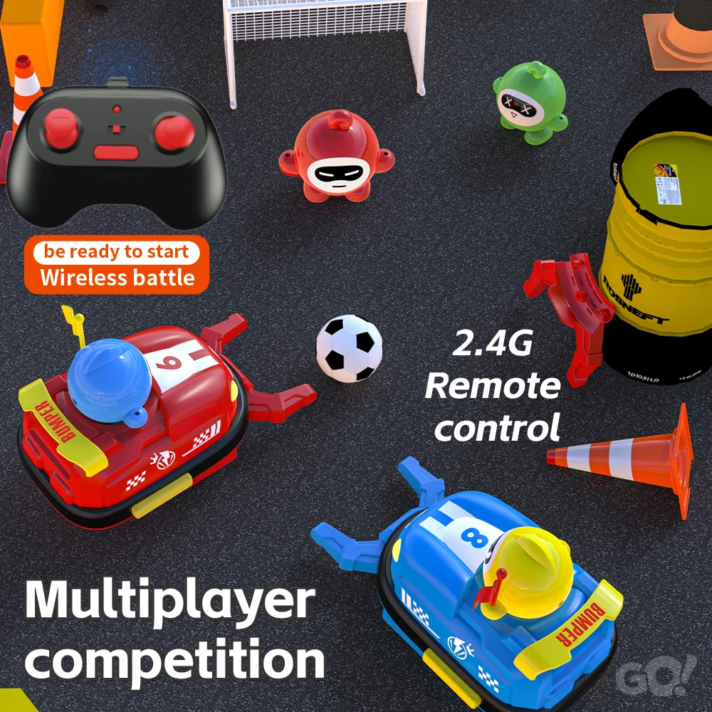 Remote Control Bumper Car Toy Two-Player Battle Racing Cars Parent-Child Competitive football Game birthday gift for kids