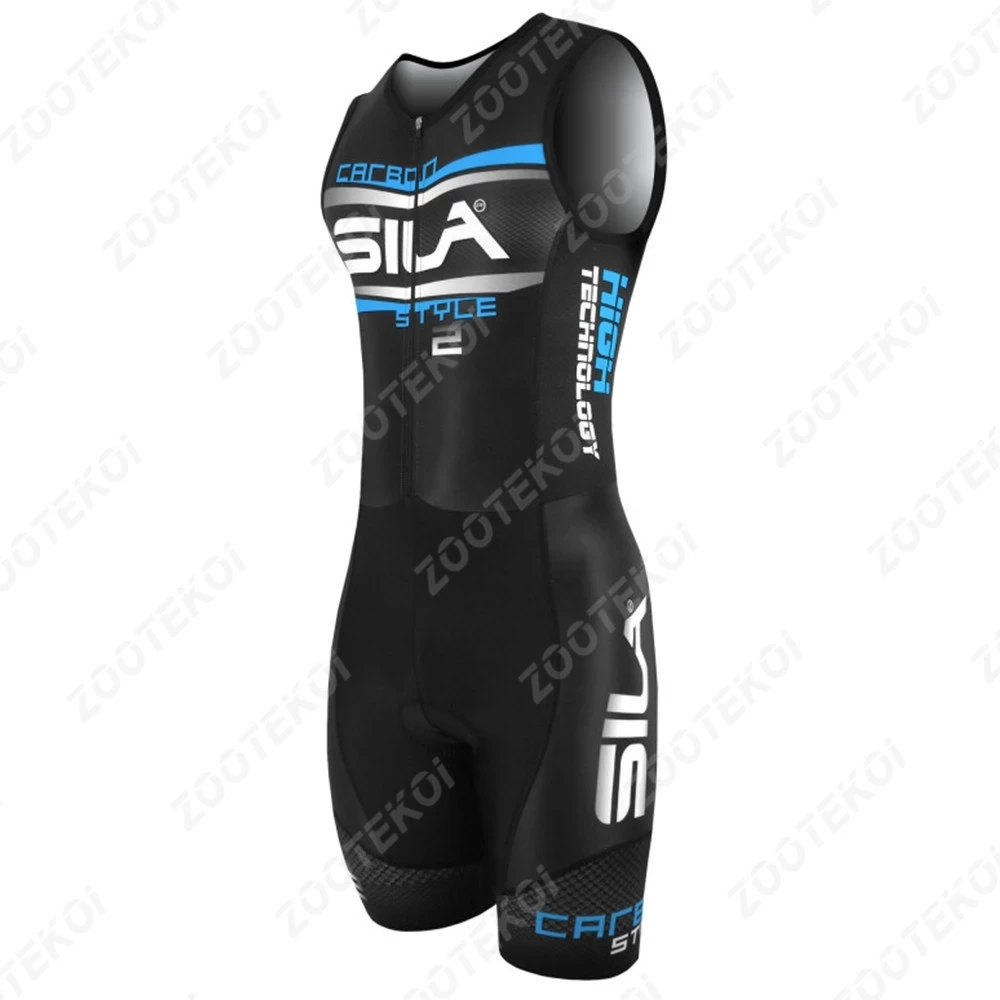 Summer Sila Men\'s And Women\'s Triathlon Sleeveless Swimming Running Suit / Quick-Drying Roller Skating Sportswear Uniform Sets