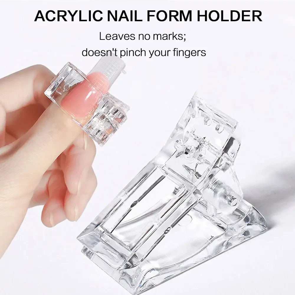 Nail Extension Tool Dual Forms Poly Gel Mold 5Pcs Set Durable PET Material Acrylic UV Builder Gel Quick Building Nail Tips Clip Forms Reusable Nail Art Kit Accessories For Nail Technician Professional Salon Home DIY Manicure Supplies Equipment view 3