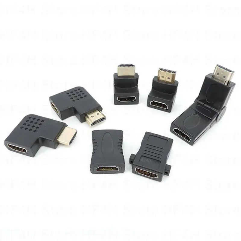 HDMI-Compatible Male to Female Converter Adapter 90 270 Degree Right Angle 4K HD Connector Mini Micro HDMI-Compatible Extender