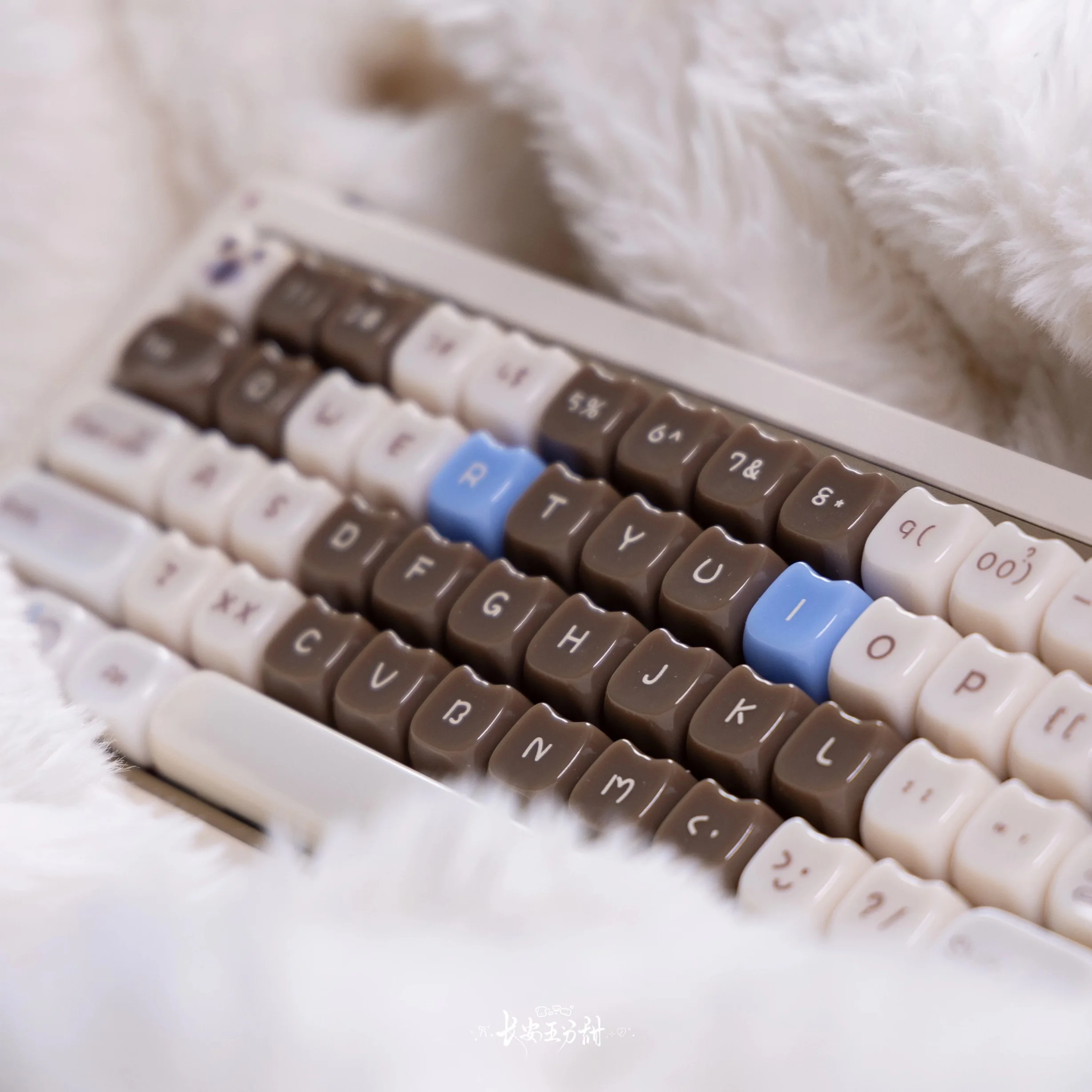 148 Keys Siamese Cat Custom Korean Keycaps Glossy Transparent MAO Cute Cat Paw Cartoon for AULA F75 Mechanical Keyboard DIY