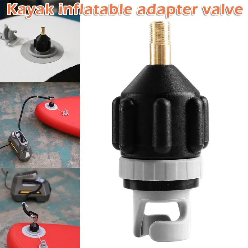 1pc Air Valve Adaptor Dustproof Wear-Resistant Rowing Boat Air Valve Adaptor Nylon Kayak Inflatable Pump Adapter For SUP Board