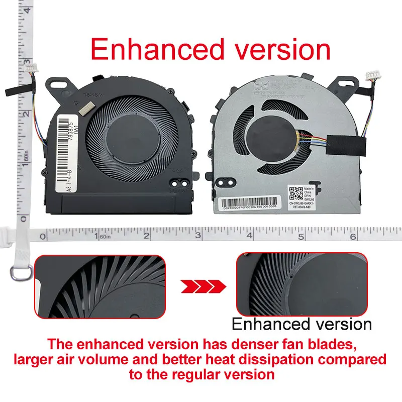 Ventilateur Refroidissement CPU Dell Inspiron 15 7560 7572 Vostro 5468 5568 - DC28000ICR0