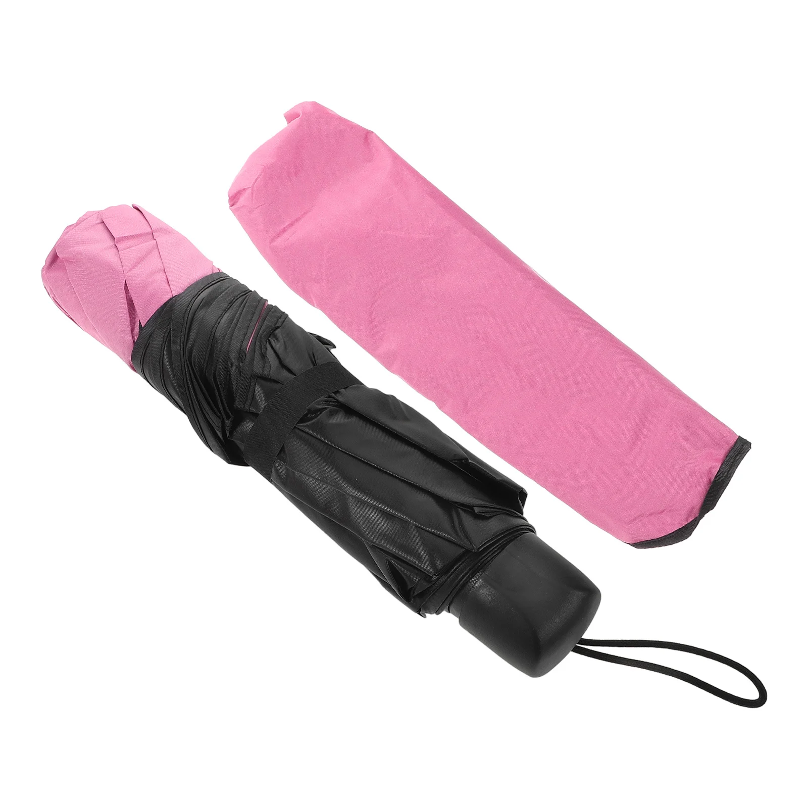 

Japanese Folding Umbrella Pink Color Water-Activated Blooming Design Uv Protection Korean Black Coating Compact Portable Travel