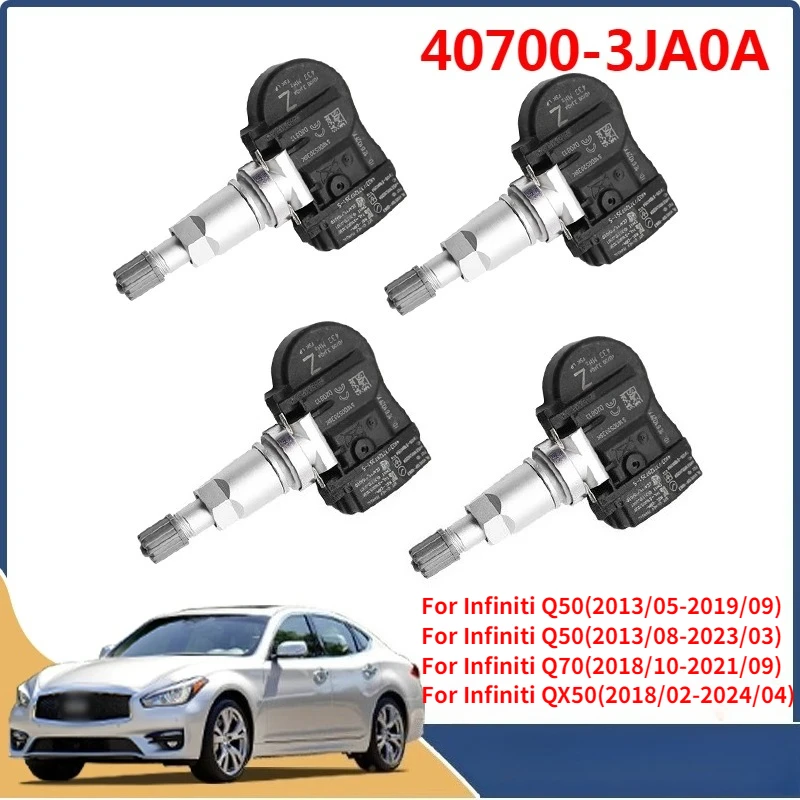 

40700-3JA0A 407003JA0B для Infiniti Q50 Q60 Q70 QX50 QX56 QX60 Nissan Murano TPMS 4 шт. датчик давления в шинах 433 МГц