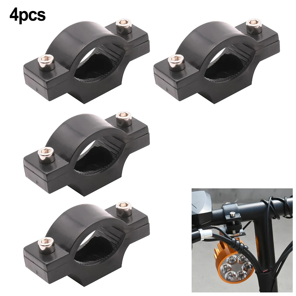 4Pcs Motorcycle LED Headlight Bracket Mount Universal-Fog Light Mount Clamps Kit Auxiliary Clamps Internal Diameter 20-30mm M4-S