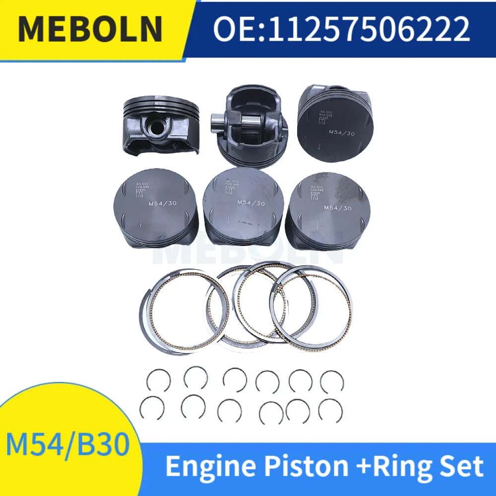 

STD 6 PCS Engine Piston & Piston Ring Set For BMW 330i 530i X5 Z4 E46 E53 E60 E85 E90 M54 B30 3.0L Car Accessories 11257506222