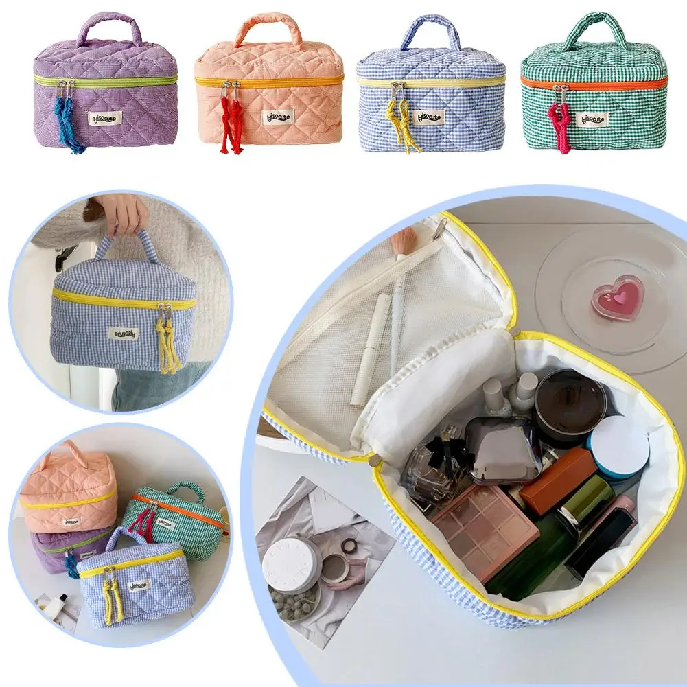 Large Capacity Cosmetic Bag Travel Makeup Organizer Multi Color Portable Pouch for Women Girls Fashion Storage