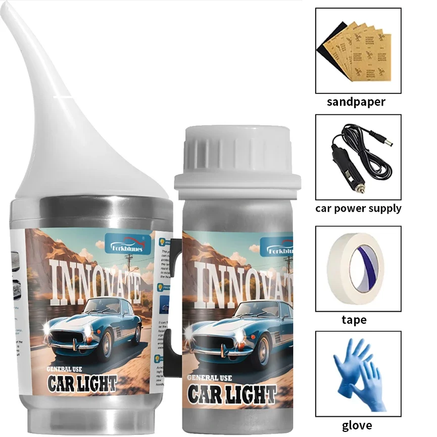 

Car Headlight Polish Restoration Kit Headlight Polishing Cleaning Kit Anti-Scratch Hydrophobic Car Headlight Repair Polish