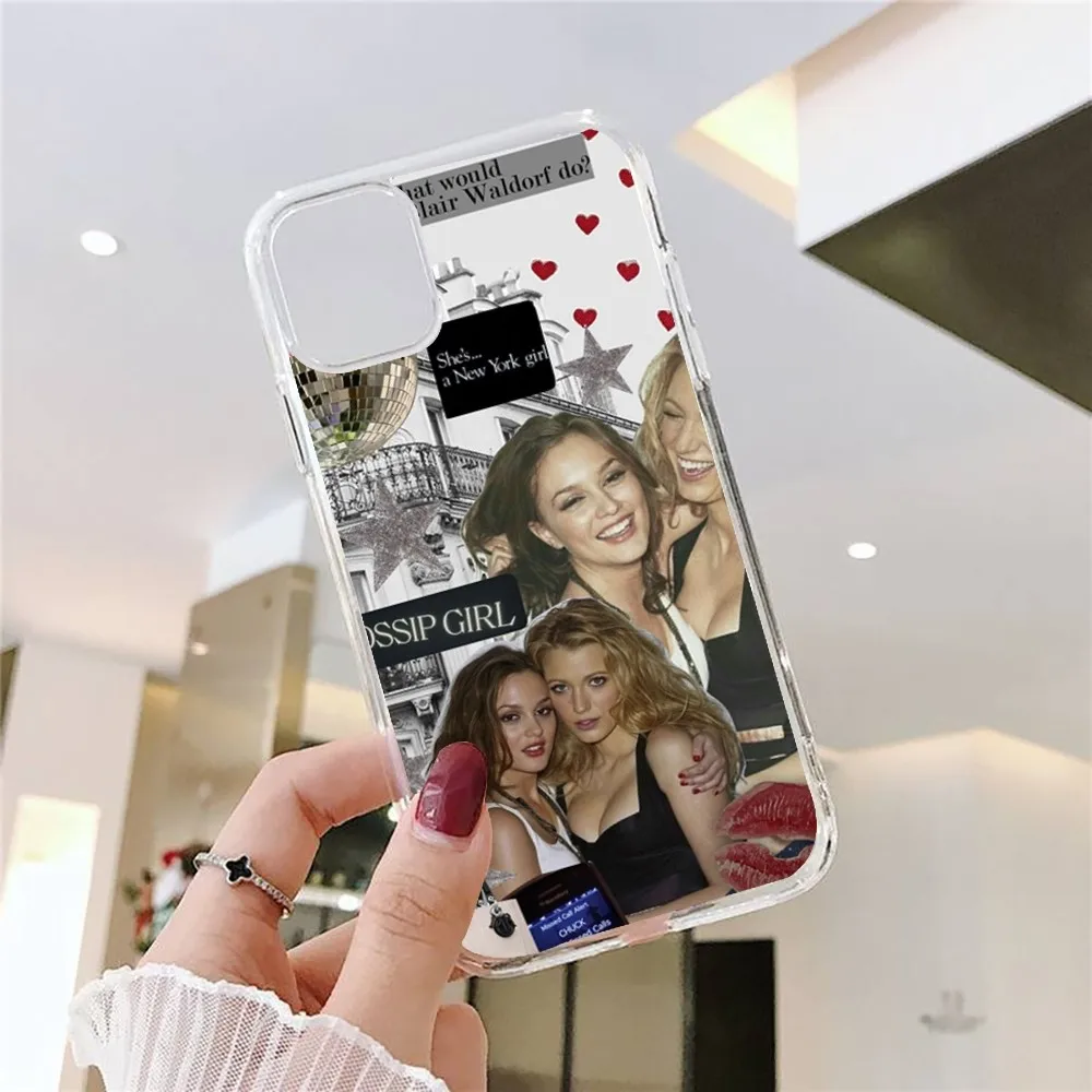 G-Gossips-TV-G-Girl Phone Case For Iphone 15 11 13 14 Pro Max 7 8 Plus X Xr Xs Max Se2020 12mini Transparent Cover