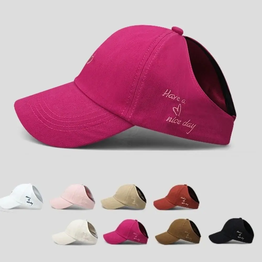 Summer Love Heart Designs Baseball Cap Sweet Girls Boys Empty Top Hat Sun Shading Sun Hat Classic Solid Color Kids Peaked Caps