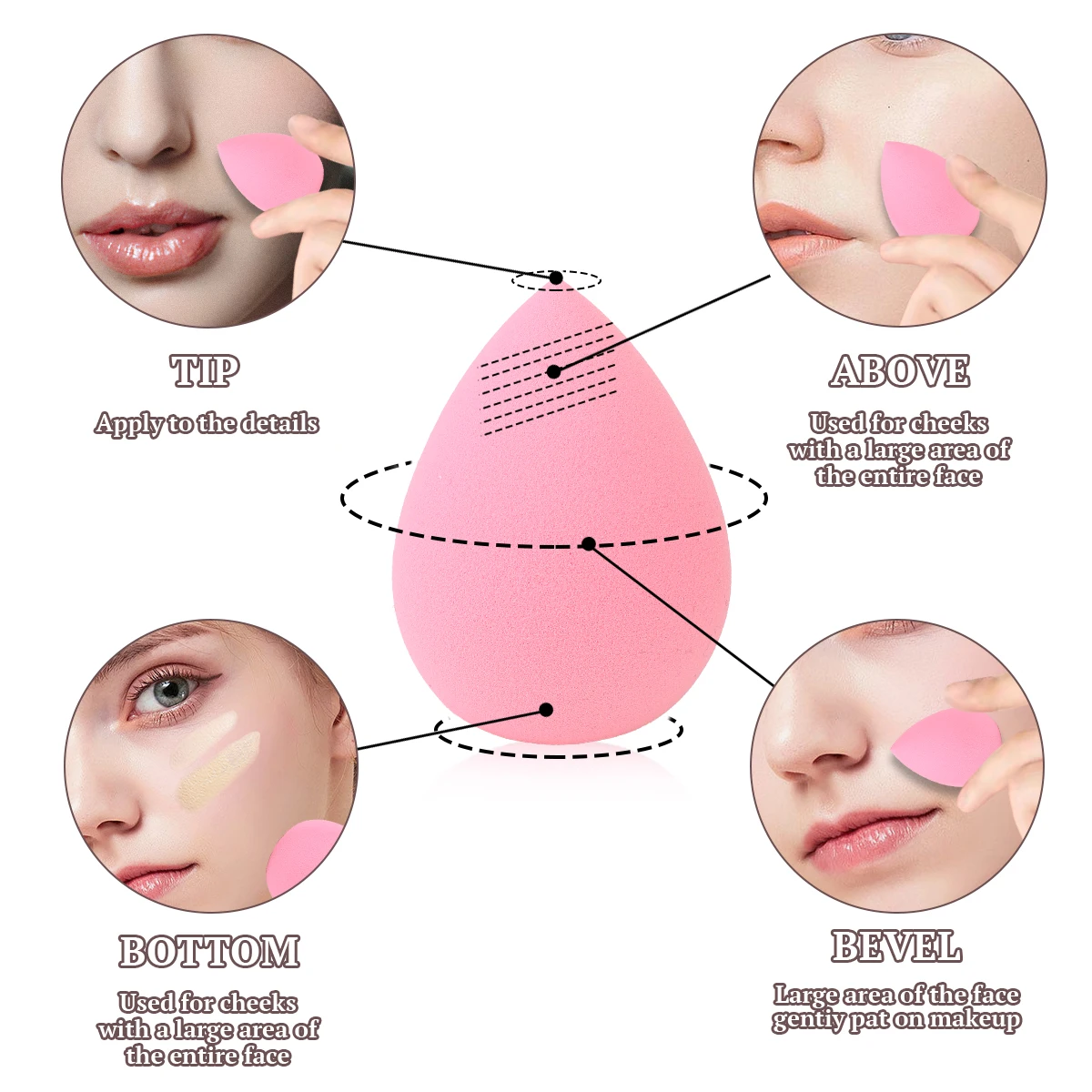 مجموعة نفخة التدليك مكونة من 10 قطع، أداة التدليك لرفع المنتفخة المدمجة يمكن رطبة وجافة، وسهلة الحمل، ومناسبة لمحبي التجميل.