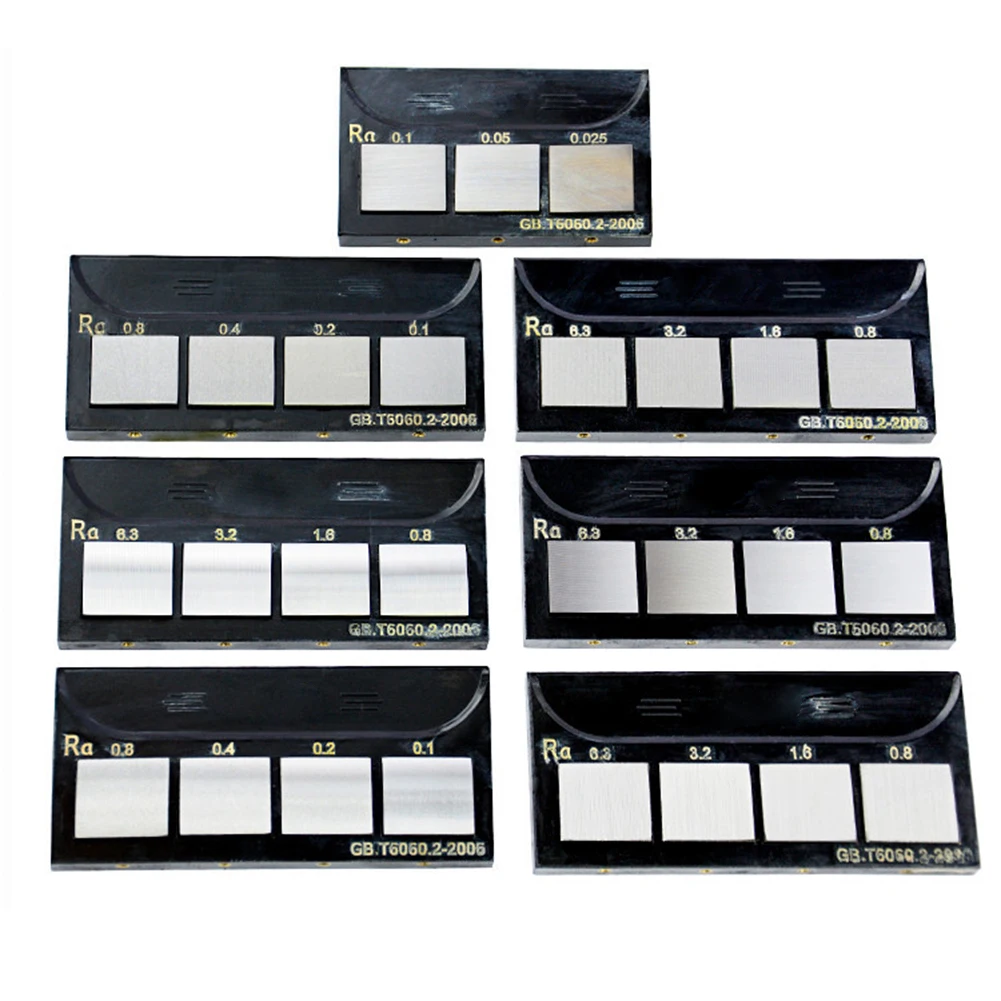 RA0.8-6.3 Roughness Comparison Sample Set 0.025-6.3 Μm Flat External Polishing 45 Carbon Steel-Surface Texture Gauge Instrument