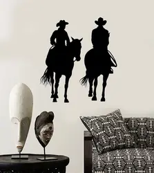 Vinyl High Quality Wall Decal Cowboy Rider Horse Wild West Home Interior Fashion Decoration Sticker Horse Riding Decal NZ08