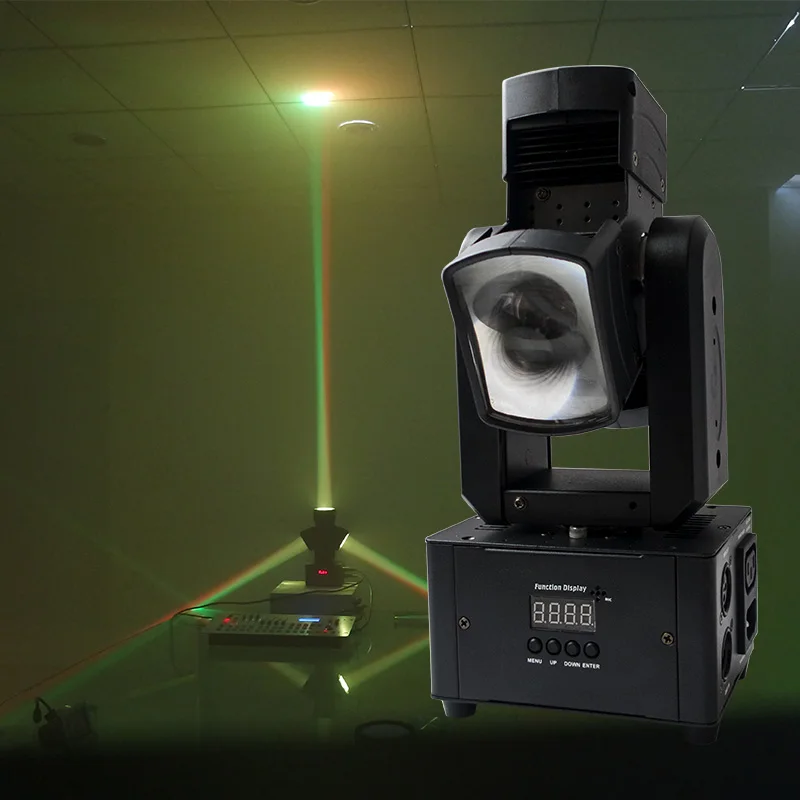 RGBW LED Mini Moving Head Beam Sound Activated Dmx512 Infinite Rotation of Tilt Stage Lighting Spot Effect for Audience DJ Disco