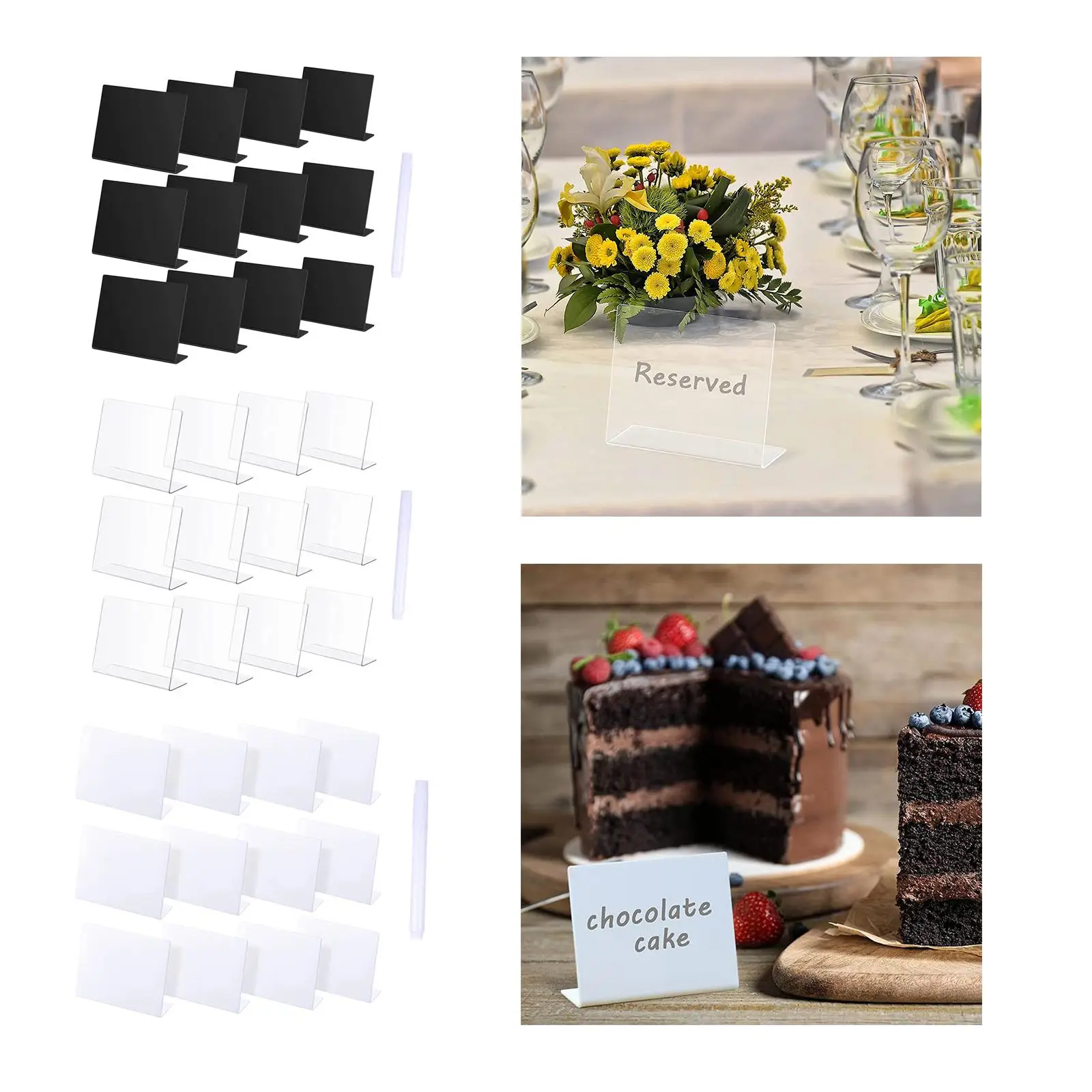 

12 шт. акриловая настольная доска для сообщений, стираемая доска с номером свадебного стола, доска для заметок