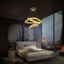 Lampa Led kryształowy sufit nowoczesna lampa wisząca K9 żyrandol trójkąt Chrome Plafonier oprawa jadalnia wystrój salonu oprawa