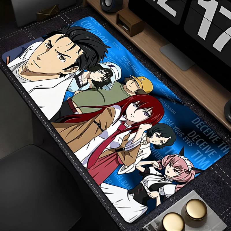 Popular Mouse Pad Animation Office E-sports Gaming Table Mat PC Computer Keyboard Pads Steins Gate Oversized Gamer Mouse Mats