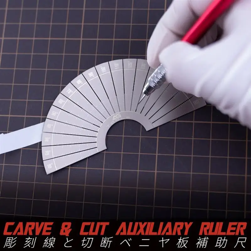 Model Angle Finder Protractor Tool Contour Ruler Craft Carving Auxiliary Ruler Model Detail Maker Scribe Line Angle Guided Ruler