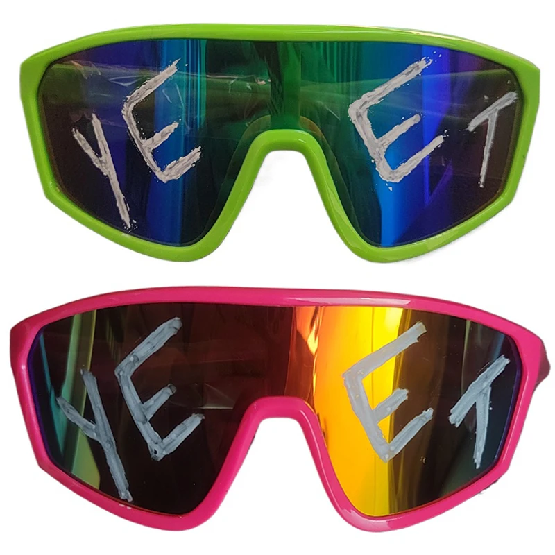 Jey Uso YEET Green Sunglasses Sports Shades for Main Event Jey Uso Blue glasses Costume children