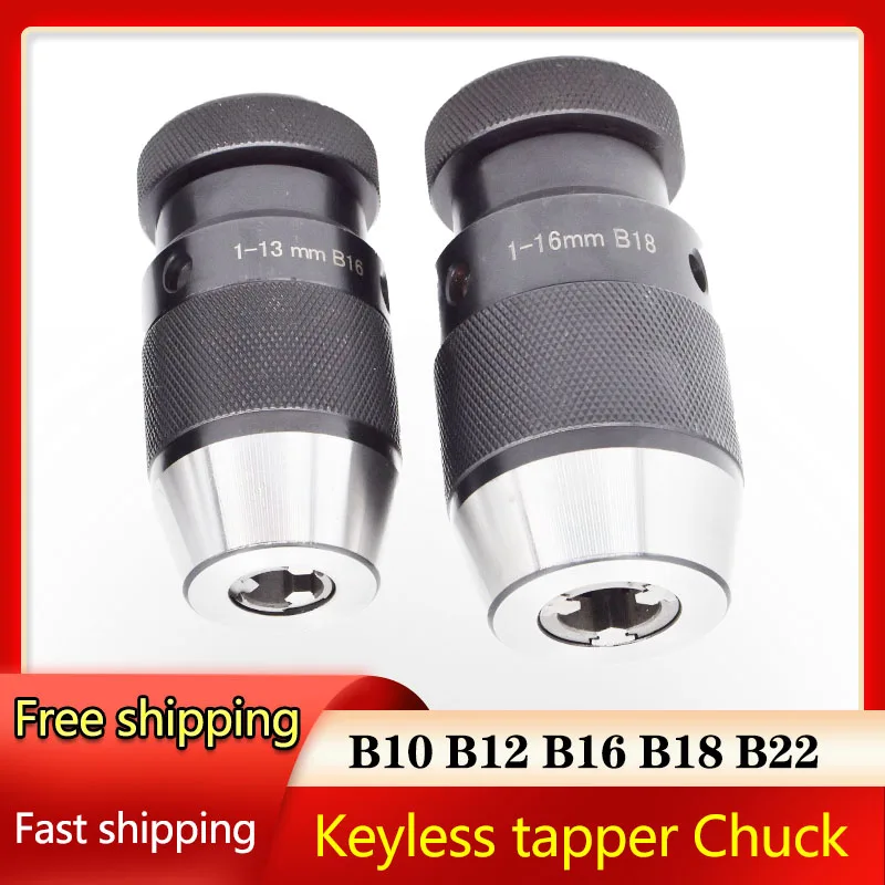 Mandril de Broca do Cartucho para Máquinas-ferramentas de Perfuração Auto-aperto Keyless Tapper B10 B12 B16 B18 Jt6 B22