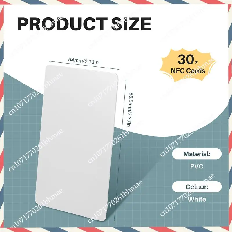 -A21Z 30Pcs For NTAG215 Card Contactless Nfc Card Tag 504Byte Read-Write PVC Card Portable